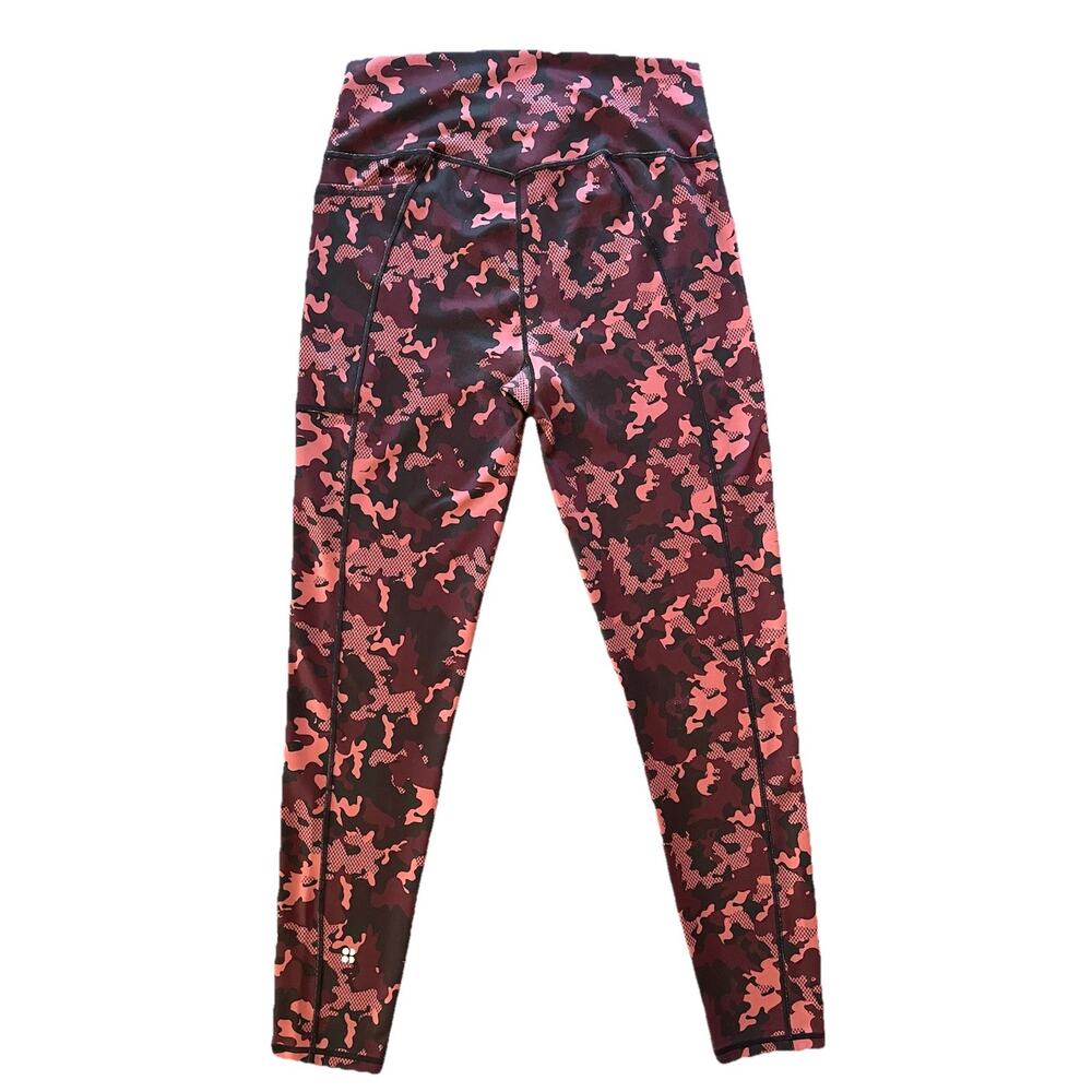 Sweaty Betty Super Sculpt Full Length Workout Leggings 27" Purple Camo, Large - Picture 2 of 11